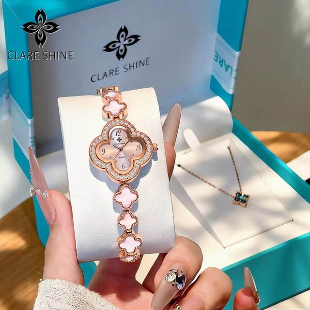 CLARE SHINE Armbanduhr, Edelstahl, Quarz, Silber, Diamantbesetzt, Damen - Bild 1