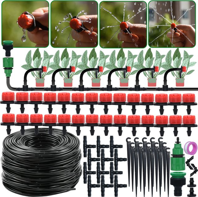 KESLA Garten-Tropfbewässerung Automatisches Bewässerungssystem-Set mit 1/4 Zoll Düsen für Pflanzen, Bonsai, Gemüse und Gewächshaus - Bild 1