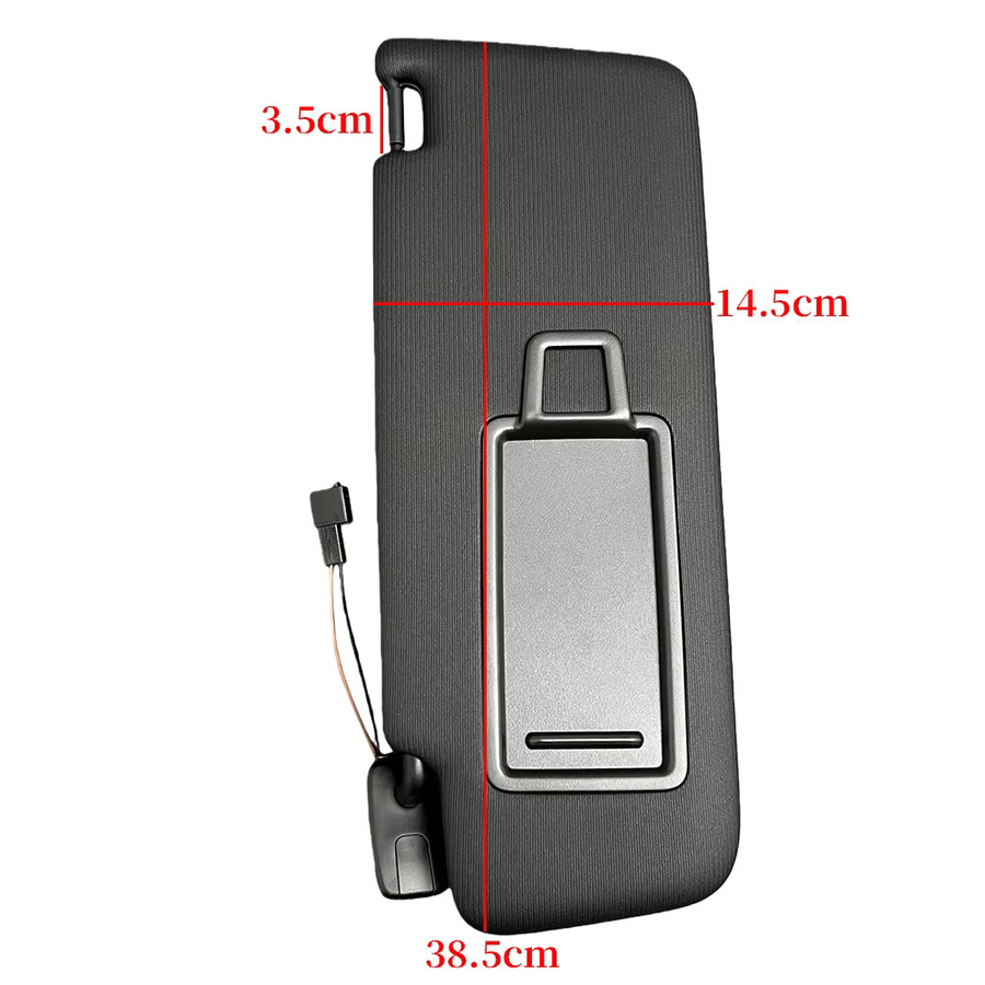 ELISHASTAR Sonnenblende vorne mit Spiegel für VW Golf 5 6, Jetta MK5, CC und Passat B6 B7, Schwarz und Grau, Teilenummer 1K0857551 1K0857552 - Bild 4