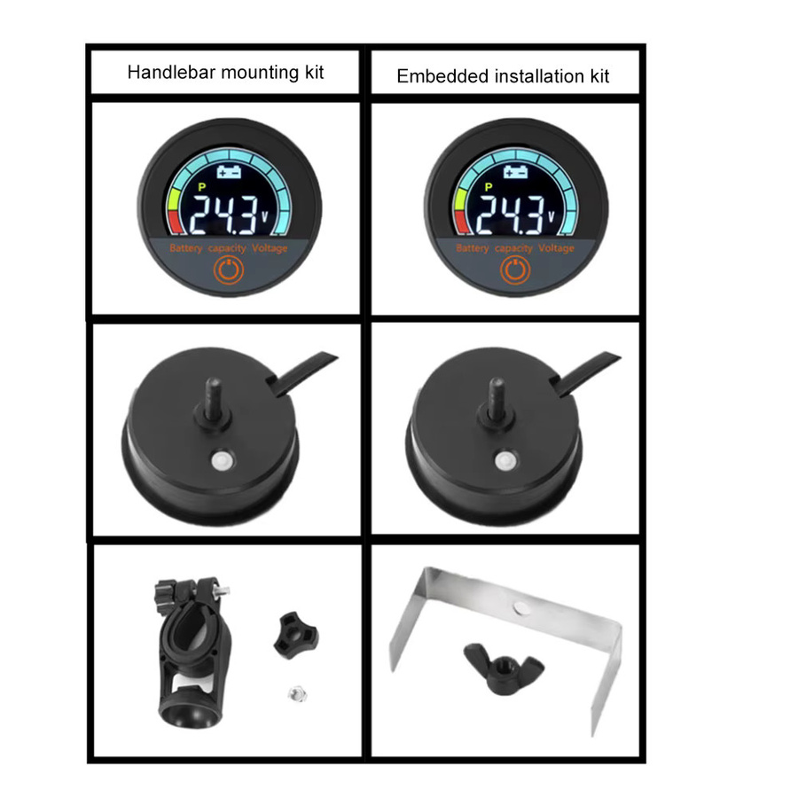 Gaqqee Digitales eingebettetes Voltmeter DC 8–100 V, Wasserdichter Batteriekapazitätsmonitor und Kfz-Voltmeter-Tester in Schwarz - Bild 2