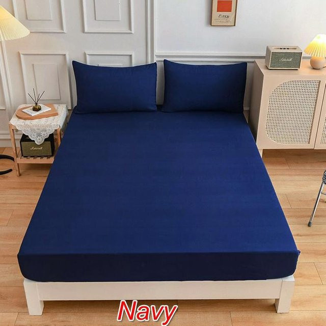 Idealife Spannbetttuch aus gebürsteter Mikrofaser in Blau, B/T/H: 90 x 200 x 30,5 cm - Bild 1