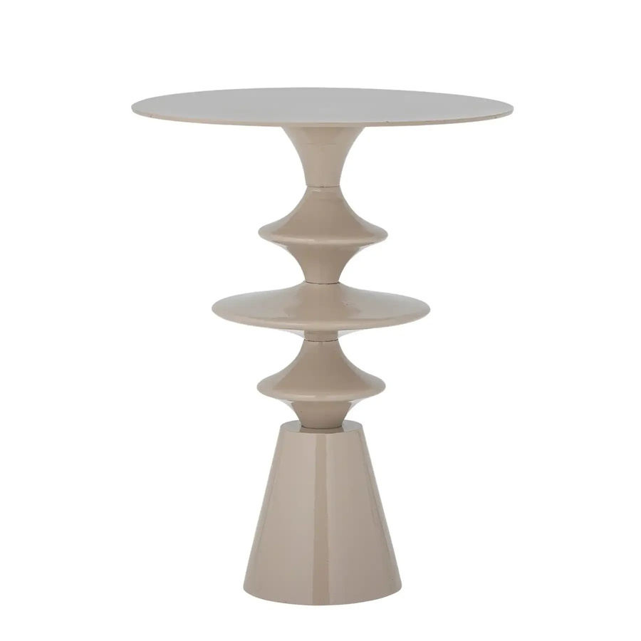 Bloomingville Beistelltisch Samio aus Aluminium in Beige, rund, Durchmesser: 35,5 cm - Bild 1