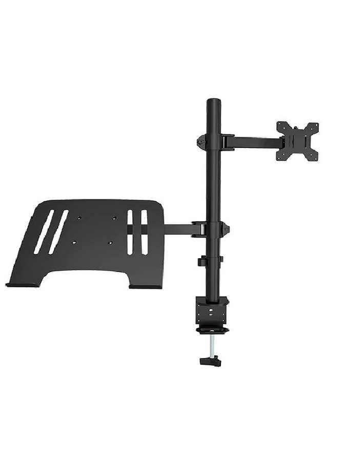 HGTUGO Monitorständer-Riser mit Klemme in Schwarz, verstellbare Computerhalterung mit 360 Grad Rotation für 13-27 Zoll LCD-Monitore und 17-Zoll-Laptops, bis 8 kg belastbar - Bild 6