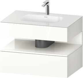 Duravit Qatego Einbauwaschtisch-Möbel-Set in Weiß, B/T/H: 80 x 55 x 60 cm - Bild 1