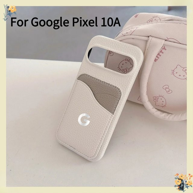 Stoßfeste Lederhülle mit Kartenfach für Google Pixel 10 9 8 7 6 Pro XL A in Pink - Bild 1
