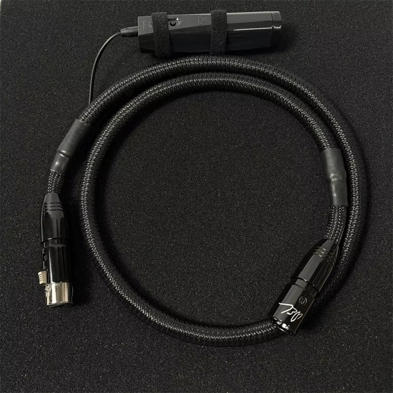 WEL Axinite XLR Koaxialkabel 110ohm HiFi Audio AES/EBU Digitales XLR-Verbindungskabel 3-Pin männlich zu weiblich in Silber/Schwarz - Bild 4