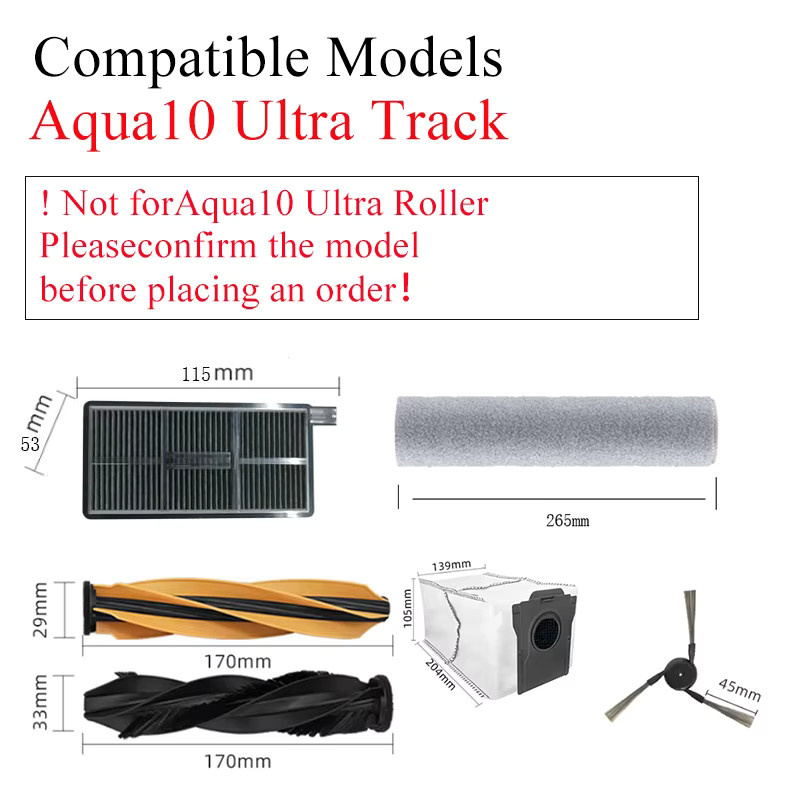 Dreame Aqua10 Ultra Track Complete Ersatz-Kit mit Wischmopps, Staubbeuteln und Wischerrollen, Multicolor - Bild 2