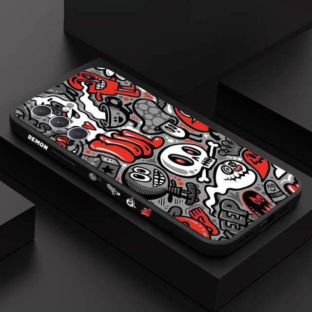 Ghost Skull Handyhülle für Samsung Galaxy A-Serie in Green Multicolour (kompatibel mit 4G und 5G Modellen) - Bild 1