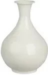 DECORIS Vase aus Metall in Weiß, Durchmesser: 23 cm, Höhe: 35 cm - Bild 1