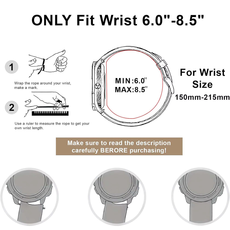 ANBEST Uhrenarmband Nylon, 22 mm, 26 mm, Garmin Instinct 2/2X/3/E - Bild 2