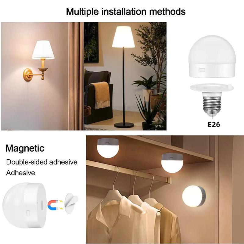 Wiederaufladbare E27 LED Eishockey-Glühbirne mit Fernbedienung, 3 Lichtfarben, Dimmer und Timer für Nachttisch und Schlafzimmer - Bild 5
