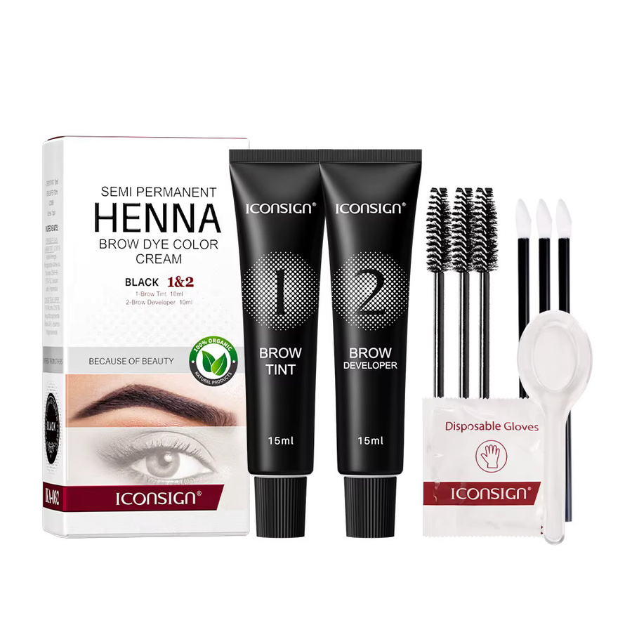 FUNMIX Wimpern- und Augenbrauenfärbtönung Creme, Black, Unisex - Bild 4
