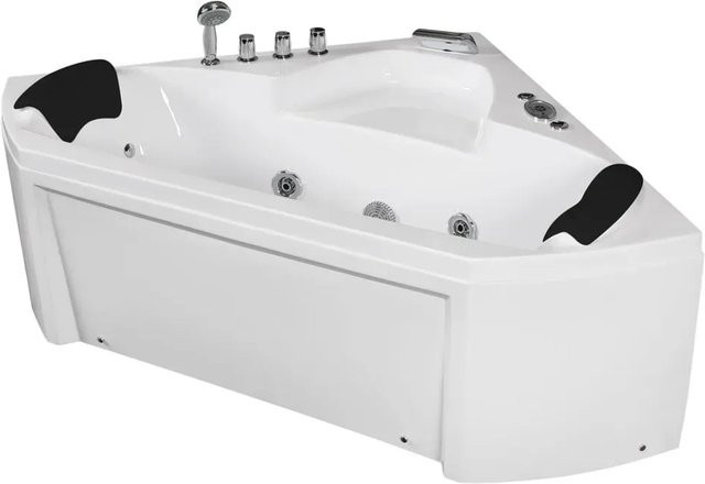AcquaVapore Whirlpool Badewanne W02R-TH in Weiß mit Acryl, Stahl und Messing, B/T/H: 135 x 135 x 135 cm - Bild 1