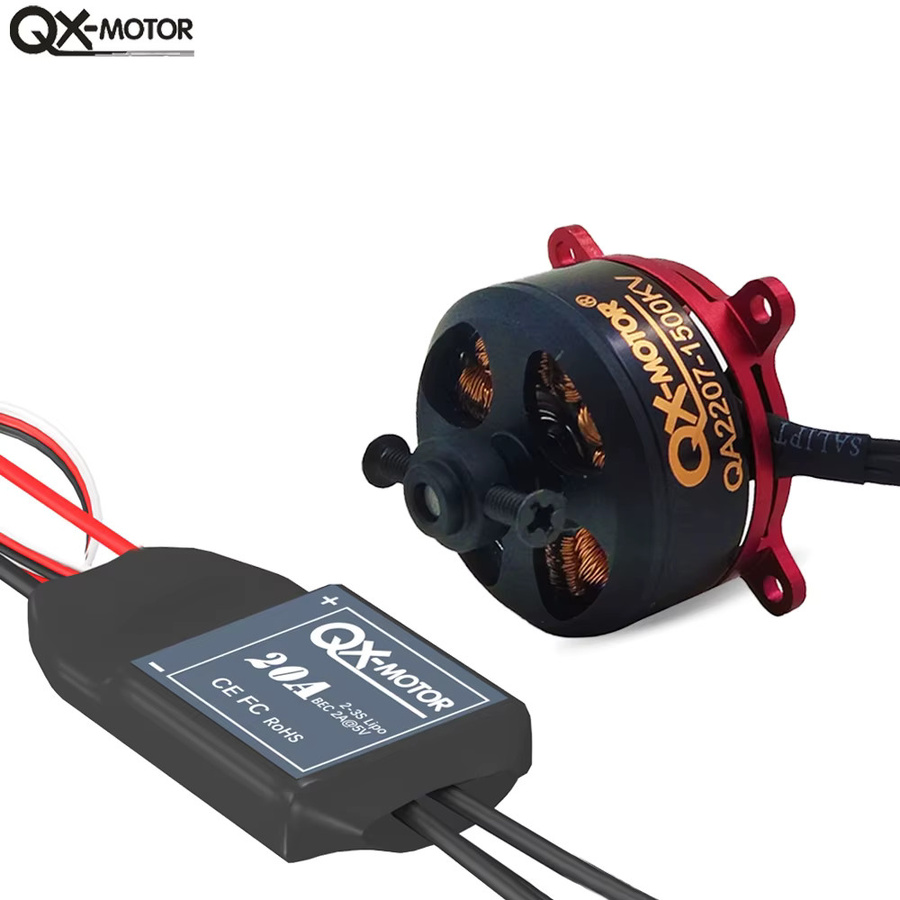 QX-MOTOR qa2207 1500kv bürstenloser Motor, QX-20A 3s ESC, Schwarz, Metall - Bild 3
