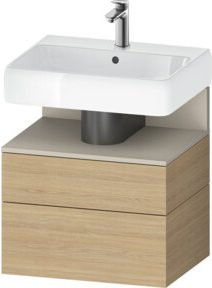 Duravit Waschtischunterschrank Qatego Wandmontiert mit 1 Tür und 1 Auszug B/T/H: 59 x 47 x 59 cm - Bild 1