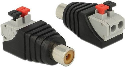 Delock 65565 Cinch Adapter RCA 1x Cinch-Buchse auf 1x Buchse Schwarz Grau Rot - Bild 1