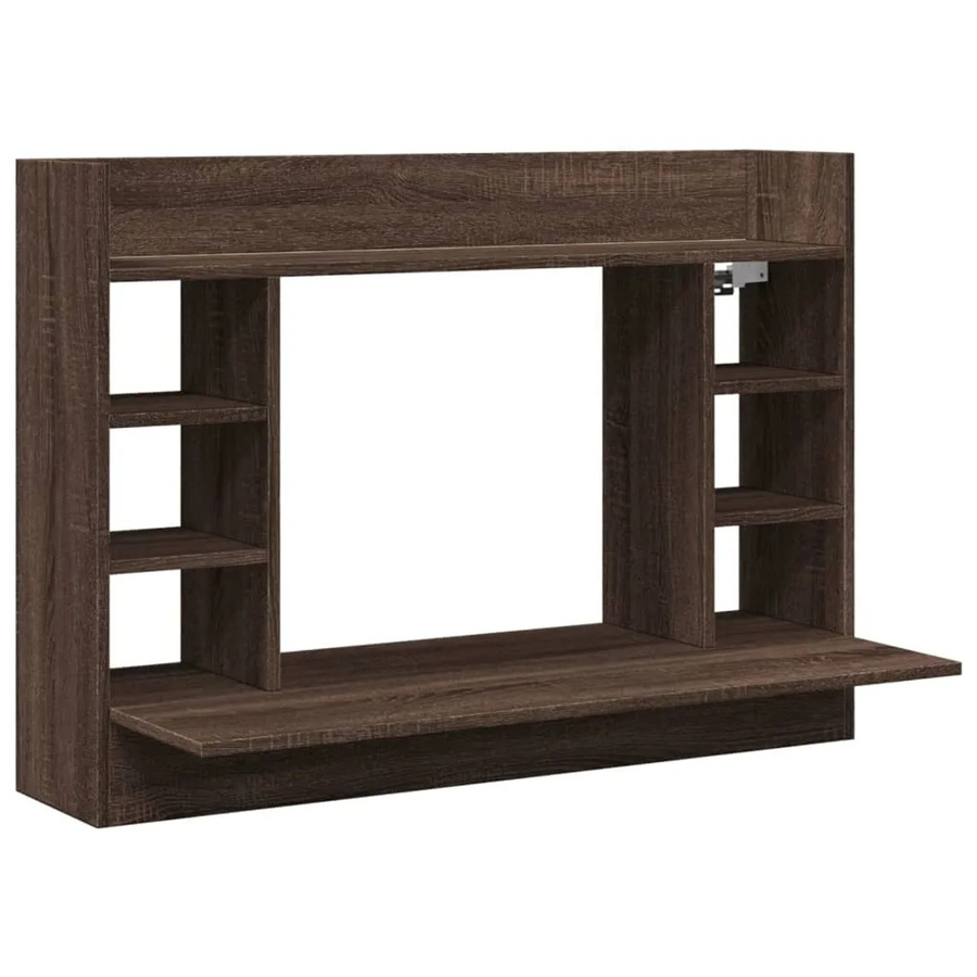 vidaXL Wand-Schreibtisch in Eiche Braun, B/T/H: 105 x 48 x 75 cm - Bild 2