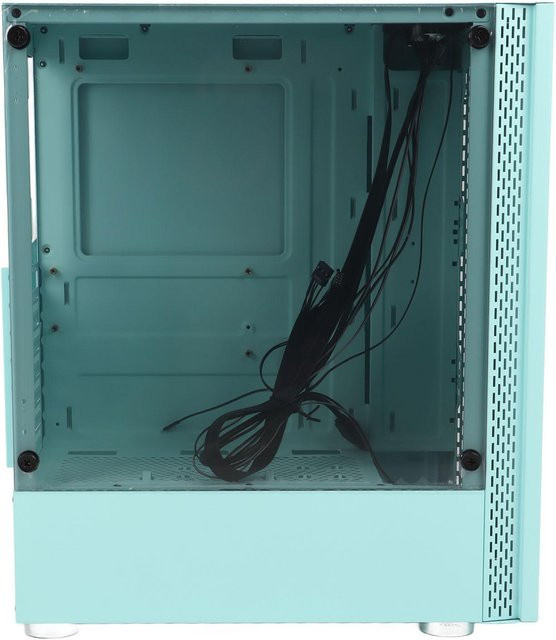 Aimo Gaming PC Desktop-Chassis mit USB-C und 7 Slots in Grau und Türkis - Bild 1