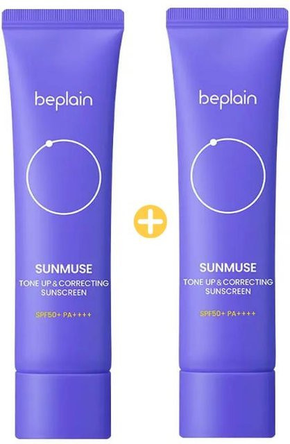 beplain Sunmuse Aufhellende & Korrigierende Sonnencreme, 2 x 50 ml, Unisex - Bild 1
