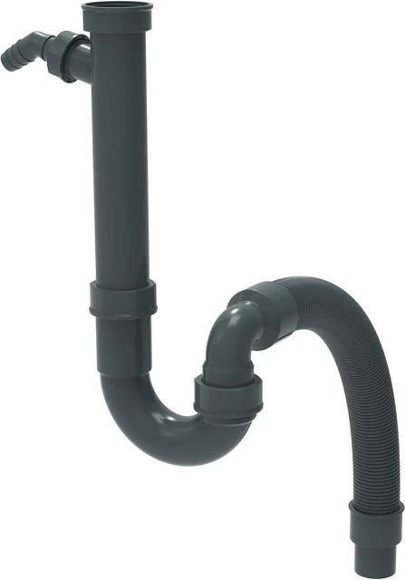 Kirchhoff Eco Save Flexibler Siphon für Küchenspülen aus recyceltem Kunststoff in Grau - Bild 1