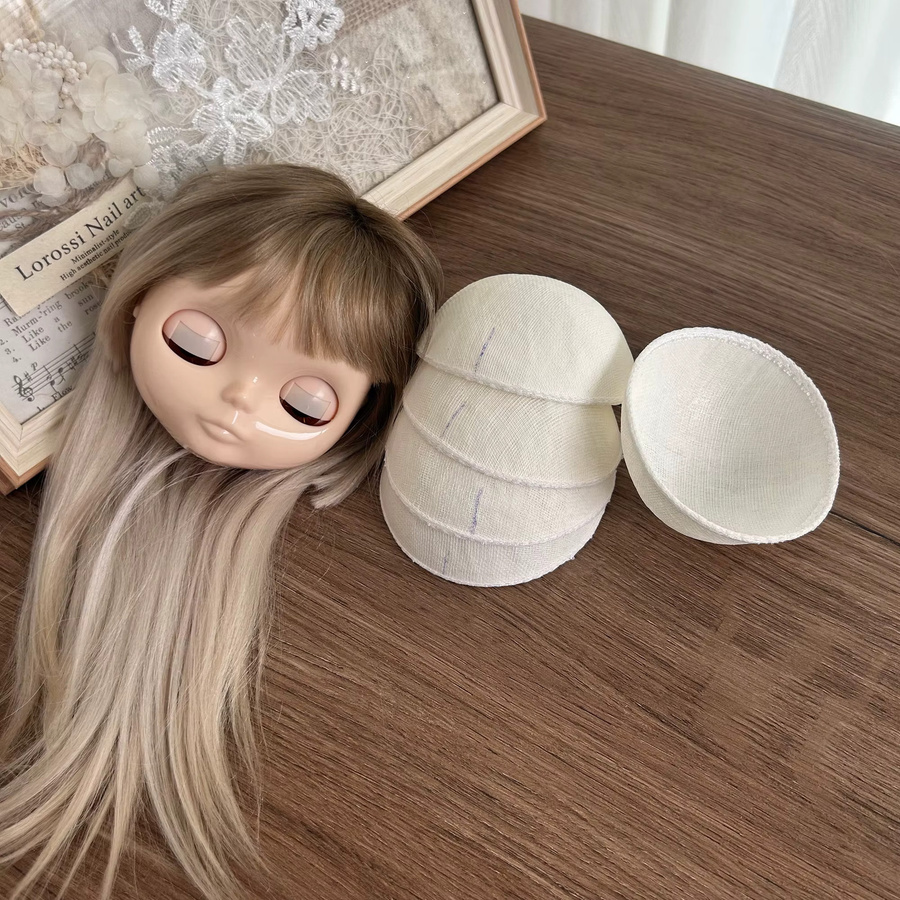 TIANMENG Gaze-Perückenkappe für Blythe-Puppen, Zubehör, Weiß - Bild 2