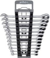 Wiha Ringratschen-Gabelschlüssel-Set 12-teilig aus Chrom-Vanadium in Silber, 8-19 mm - Bild 1