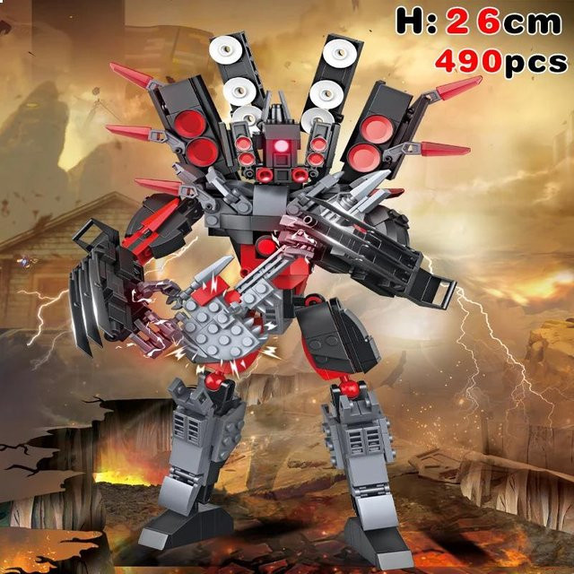 Bai Fen Bai Skibidi Toilet Riese Titan TV-Mann Upgrade Speakerman Bausteine Animationsfigur Modell Spielzeug ab 14 Jahren - Bild 1