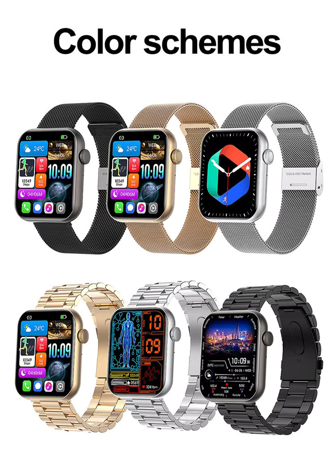 CRTORRS Smartwatch in Schwarz mit über 100 Sportmodi, Gesundheitsmonitor und Bluetooth-Anruffunktion, wasserdicht, kompatibel mit Android - Bild 7