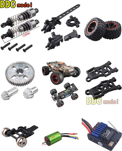 HAIBOXING RC Auto Ersatzteile Upgrade, Metall Differential Zahnrad Stoßdämpfer Servo esc - Bild 1