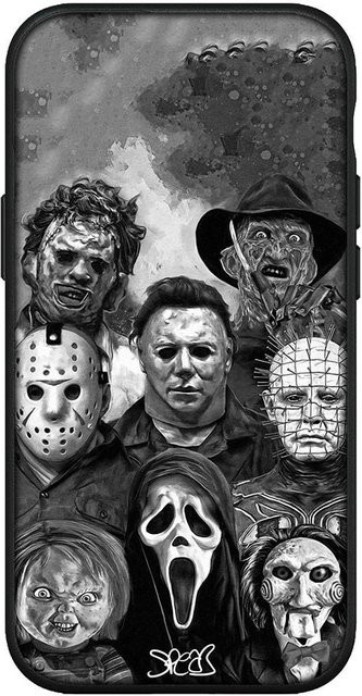MINISO Michael Myers Handyhülle für iPhone, Samsung Galaxy, Xiaomi Redmi und OPPO in Schwarz oder Grau - Bild 1