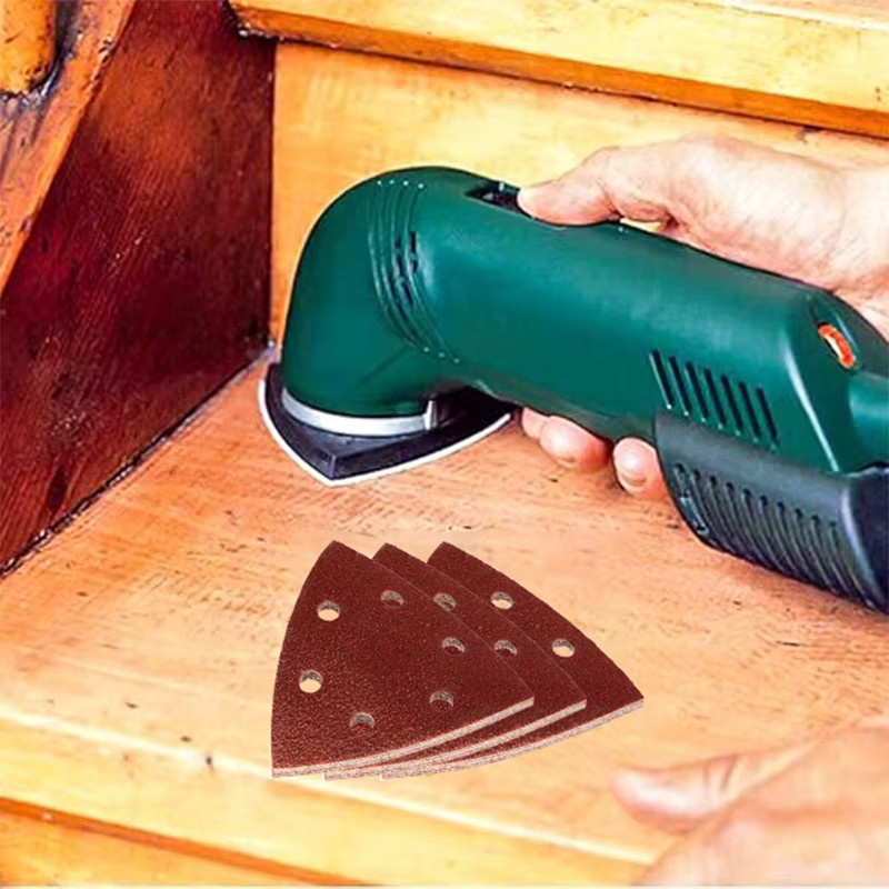 TQLQ Dreieck Schleifpapier aus Aluminiumoxid für Holzbearbeitung und Metall, B/T/H: 90 x 90 x 90 mm - Bild 4