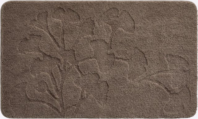 Rutschhemmende Badematte Ginkgo von Heine Home aus Mikrofaser in Beige und Braun - Bild 1