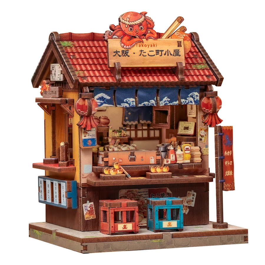 CUTEBEE DIY Buchnischen-Set Japanischer Mini-Laden, 3D Puzzle Puppenhaus - Bild 3