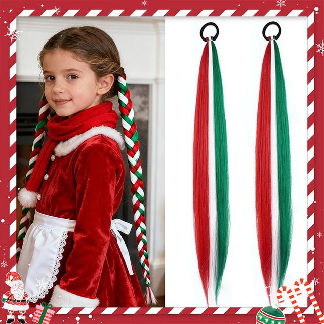 ISIGROSI Zopf-Pferdeschwanz-Verlängerung, 66 cm, bunt, gerade, synthetisch, Damen - Bild 1