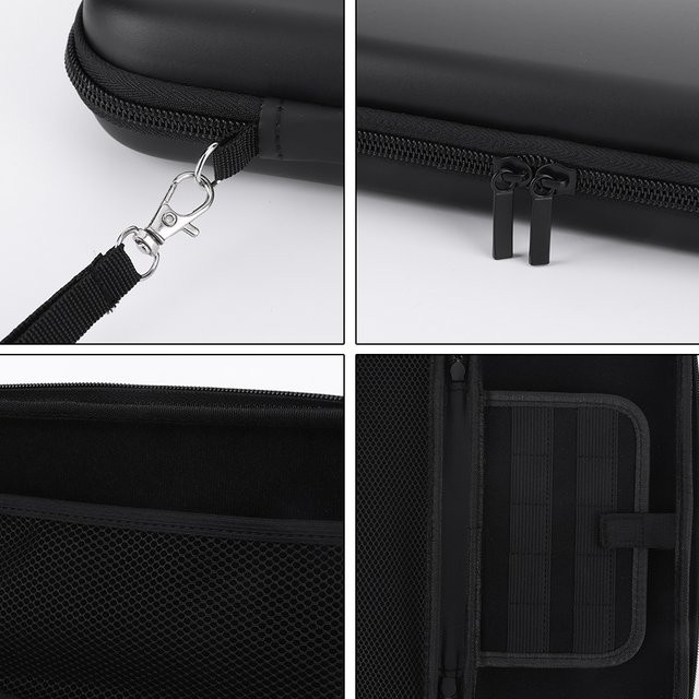 ALLOET PU-Tragetasche für Nintendo Switch 2 Organizer-Tasche, stoßfest und kratzfest mit 10 Spielkartenfächern, Farben: Blau oder Schwarz - Bild 1