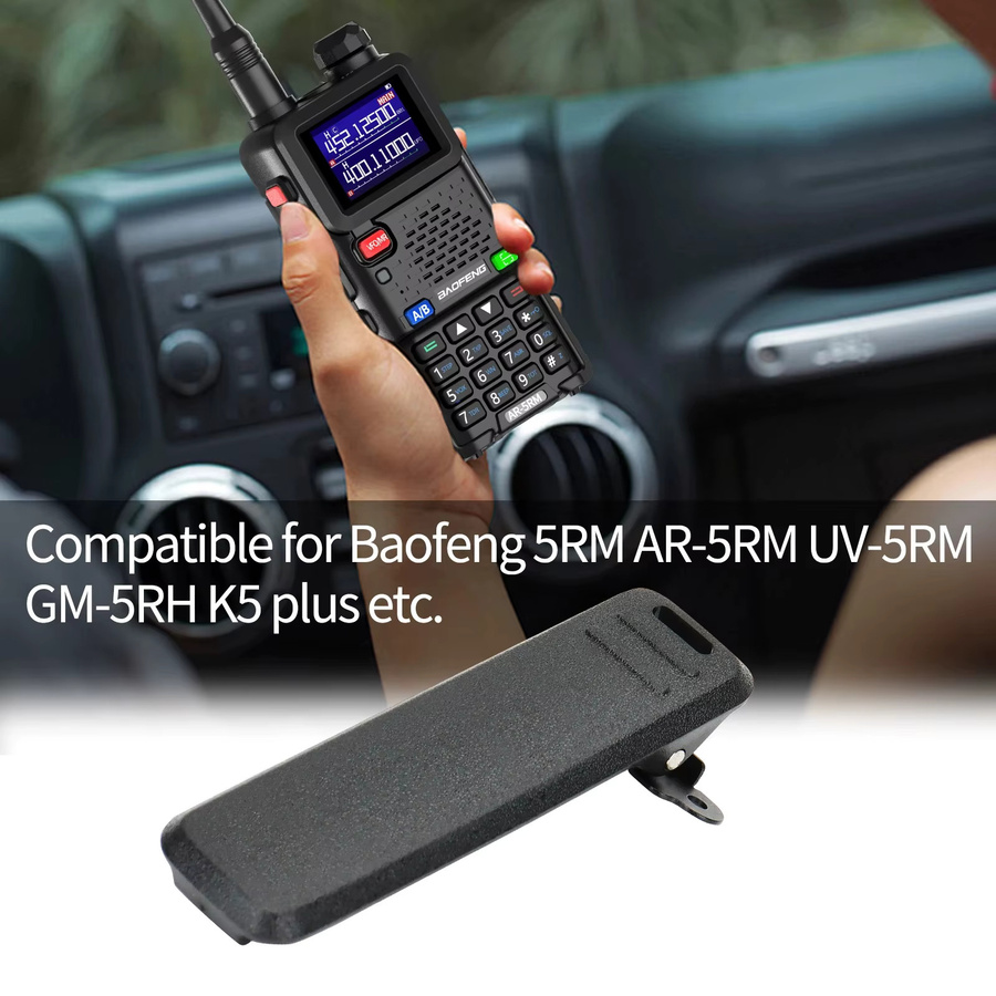 Original Baofeng Gürtelclip für UV-5RH, UV-5RH PRO, UV-5RM, AR-5RM und DM1701 Walkie Talkies, Farbe: Schwarz - Bild 2