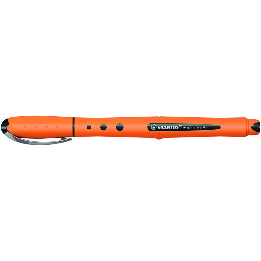STABILO worker+ fine Tintenroller in Schwarz, Silber und Orange - Bild 2