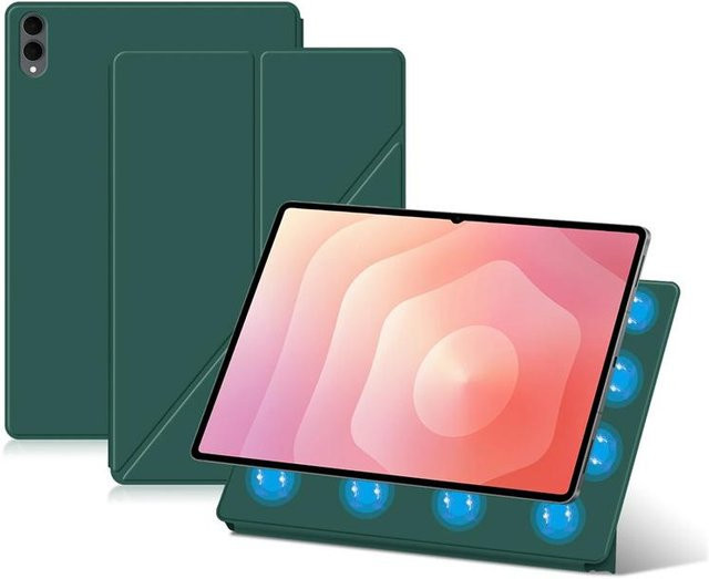 Magnetische Schutzhülle für Samsung Galaxy Tab S11 11 Zoll und Tab S11 Ultra 14,6 Zoll in Grün - Bild 1