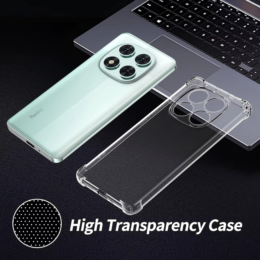 Flexible stoßfeste Airbag-TPU-Schutzhülle für Xiaomi Redmi Note 14 Pro 5G und Redmi Note 14 Pro+ in Transparent - Bild 5