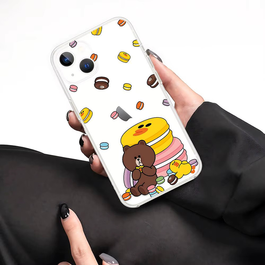 I-LineS Friends Niedrige Handyhülle für iPhone 11 bis 17 Pro Max Mini Plus, transparente und stoßfeste Hülle - Bild 4