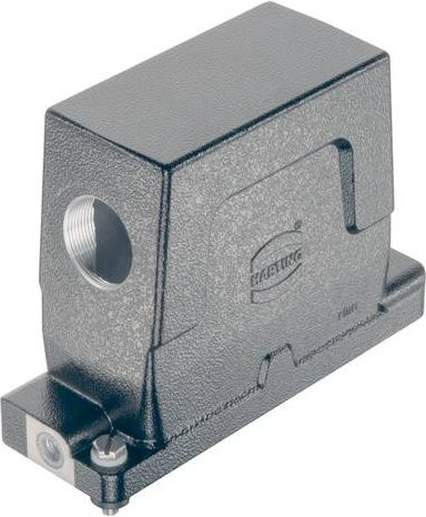 Harting Tüllengehäuse 19400160553 aus Aluminium in Schwarz - Bild 1