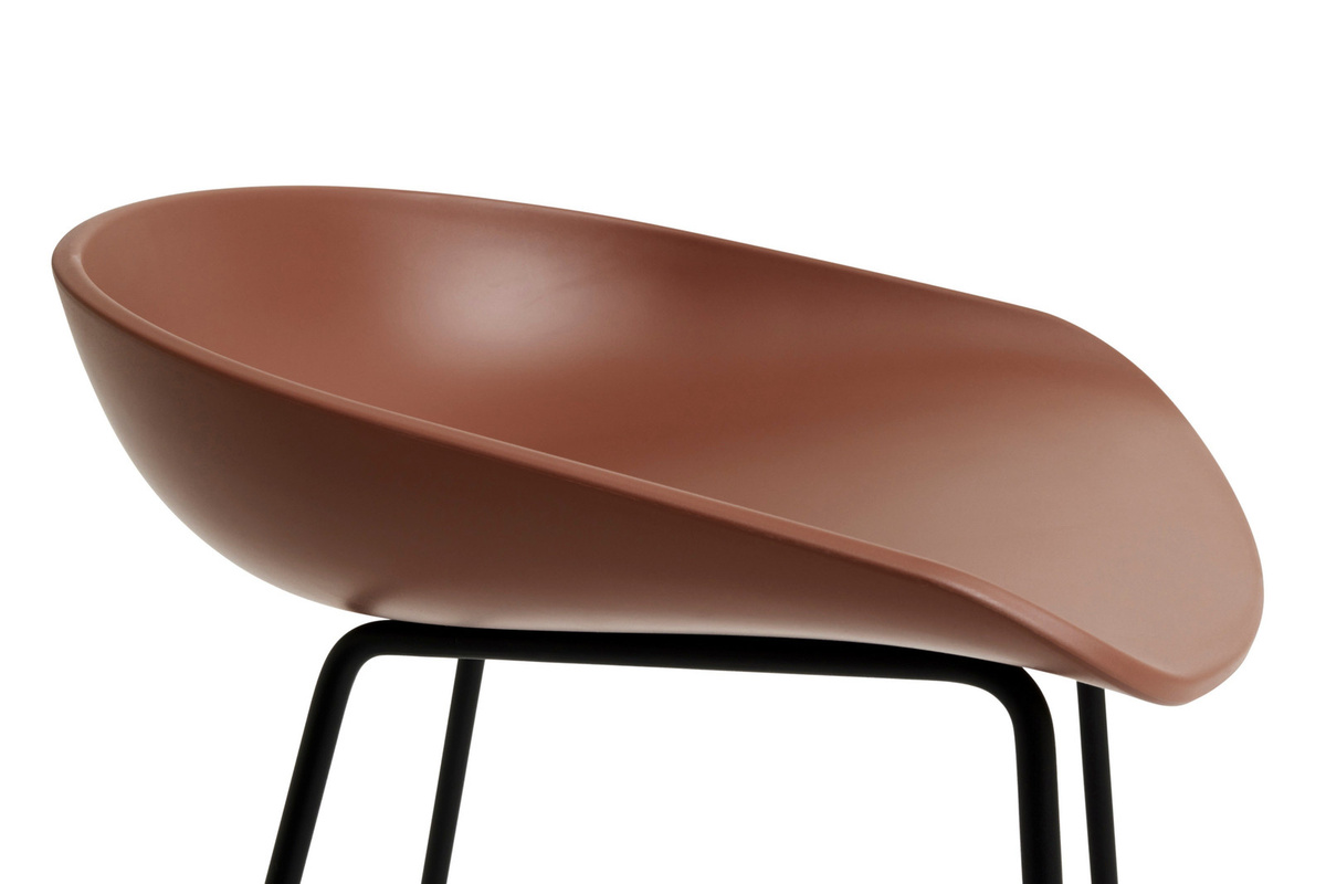 HAY About A Stool AAS 38 Hocker in Rot mit Stahlgestell und Polypropylen-Sitzschale - Bild 2