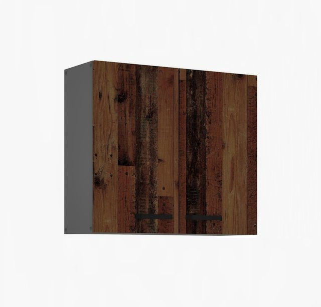 Hängeschrank OLD STYLE Küchenzeile in Old Wood Style, Farbe: Braun, Breite: 80 cm - Bild 1