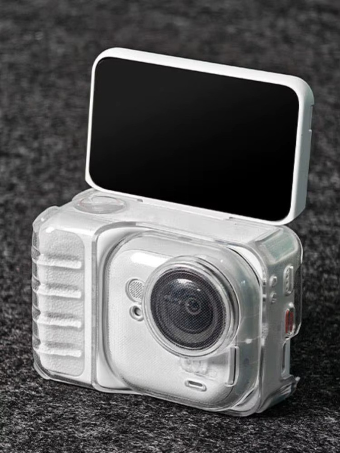 Insta360 Go Ultra Schutzhülle aus TPU mit Objektivkappe und Lanyard in Schwarz und Transparent - Bild 5