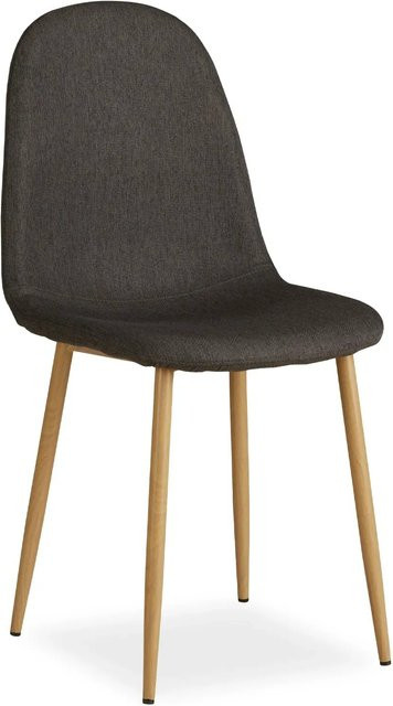 Homestyle4u Esszimmerstuhl 2220 in Anthrazit mit Polsterung aus Polyester und Metallgestell - Bild 1