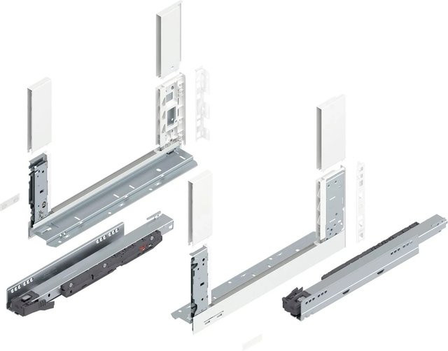 Blum Schubladensystem Legrabox free Höhe C Tip-On Vollauszug, Farbe: Seidenweiß, Tiefe: 400 mm, Tragkraft: 40 kg - Bild 1
