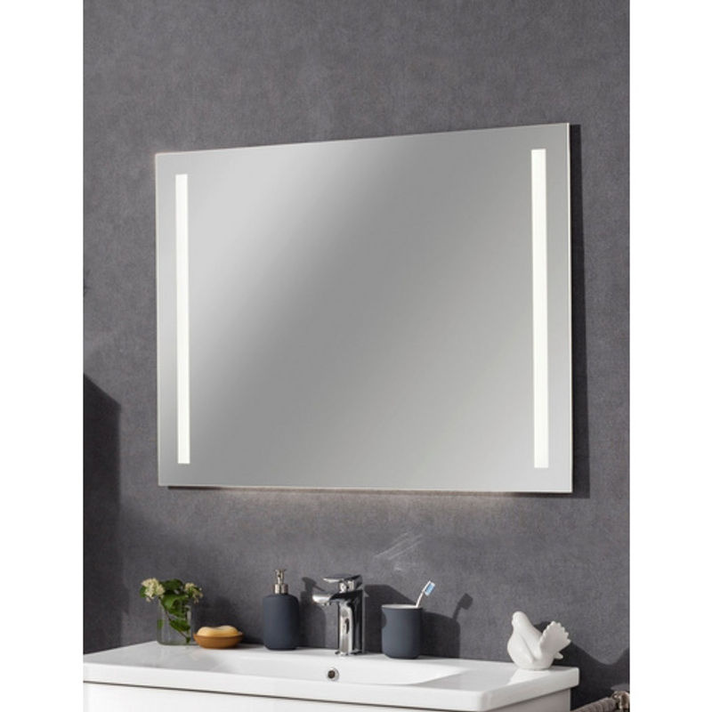 Fackelmann Spiegelelement MIRRORS mit LED-Beleuchtung, grau, B/H/T: 100 x 75 x 2,3 cm - Bild 2
