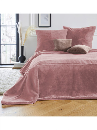 Heine Home Tagesdecke aus Kunstfell in Pink mit Kissenhüllen-Set