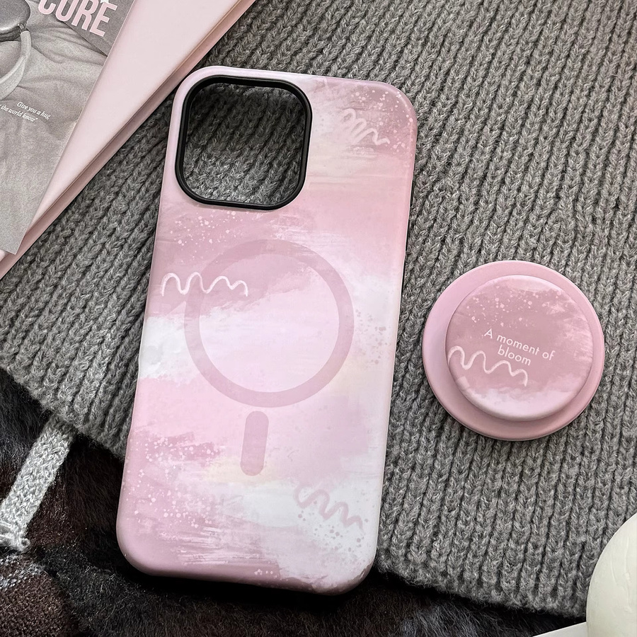 MUQGEW Magnetische Handyhülle mit rosa Farbverlauf für iPhone 11 bis iPhone 17 Pro Max Plus, stoßfeste Hartschale - Bild 2