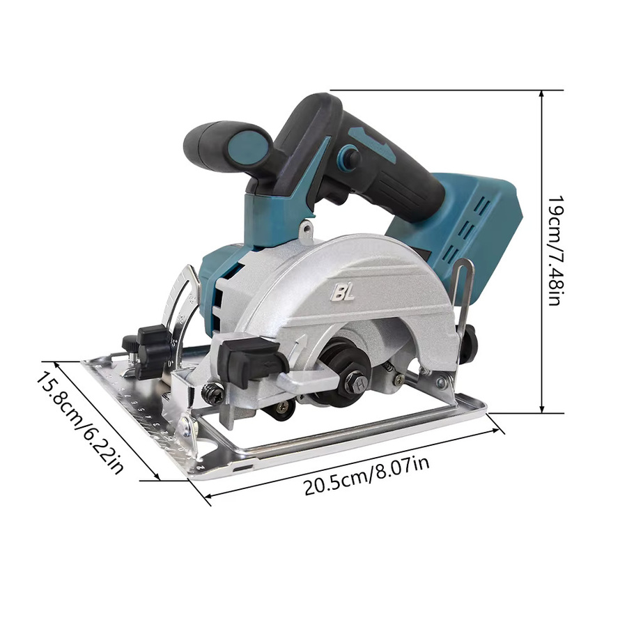 ALLSOME 18V Akku-Kreissäge mit bürstenlosem Motor für Holz, 125 mm, Blau - Bild 6